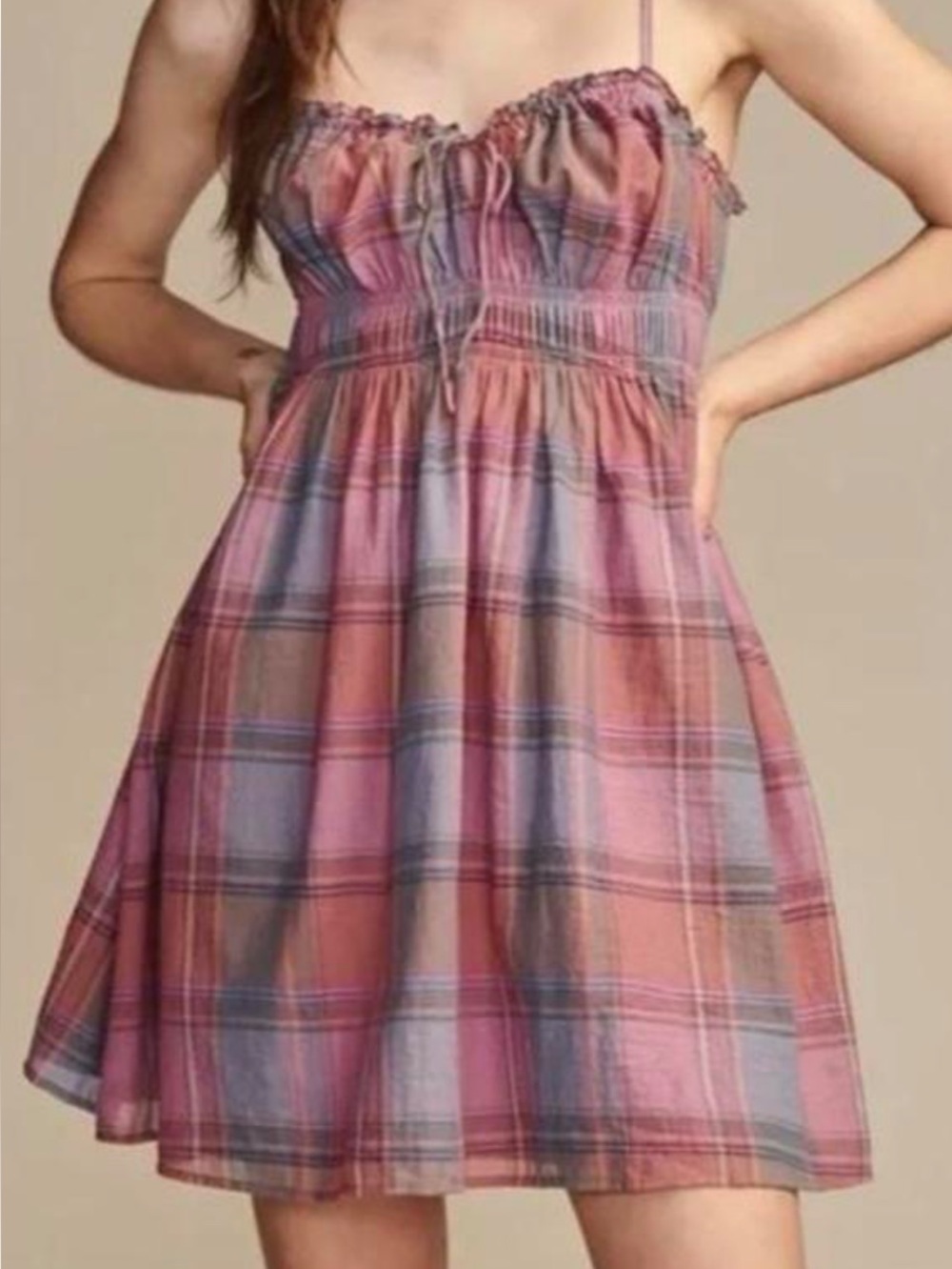 Lucky Brand plaid mini dress size XL